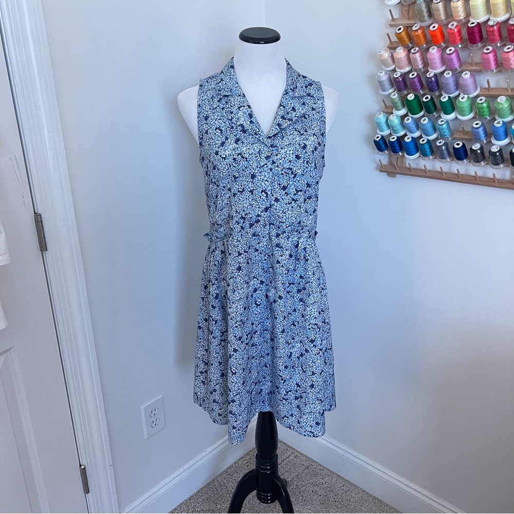 Tuckernuck Royal Shirt Dress Blue Hydrangea